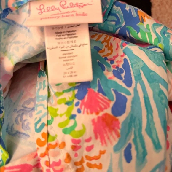 Lilly Pulitzer for Pottery Barn Kids Mermaid Cove Set of 2 Standard Pillow Shams - Picture 4 of 4